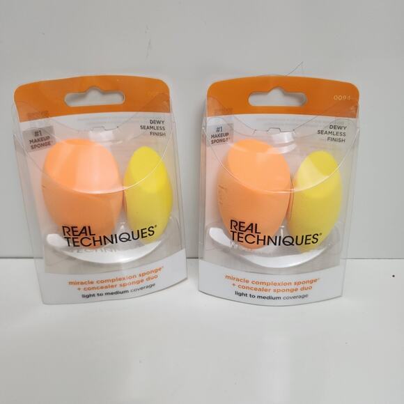 Target Real Techniques Miracle Complexion Sponge + Concealer Sponge Duo 2pc - Picture 1 of 3